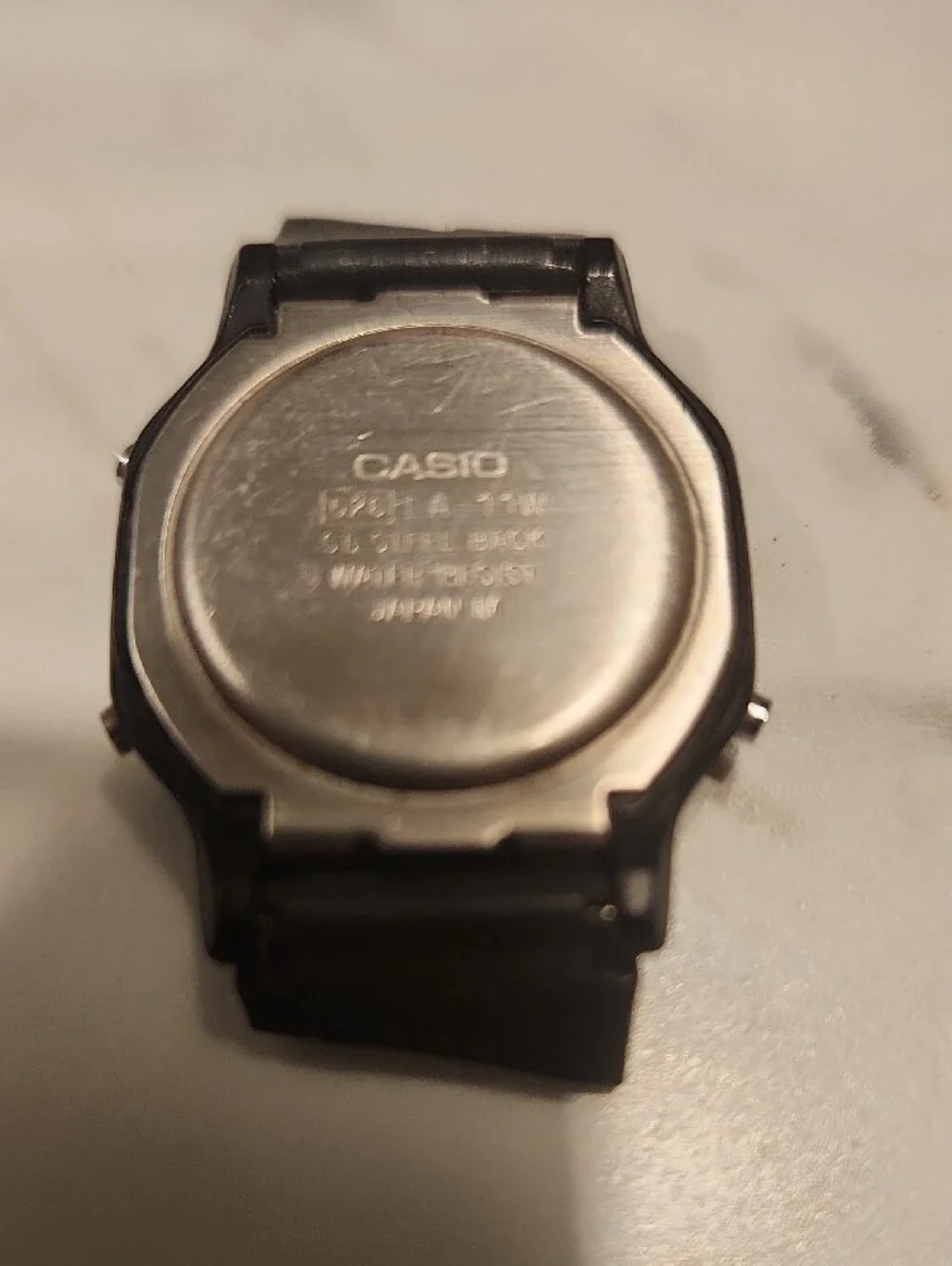 Casio LA-11 Digital Wristwatch in Black with Blue Accent